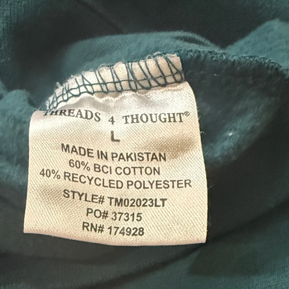 Threads 4 Thought Teal Zip-Up Sweater